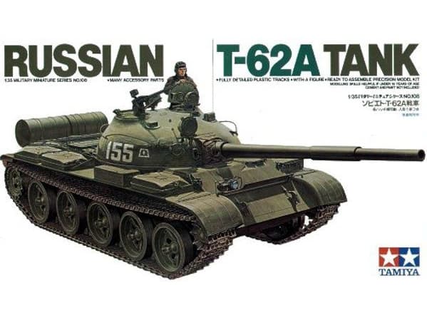 Tamiya - russisk tank T-62A, 1/35, 35108