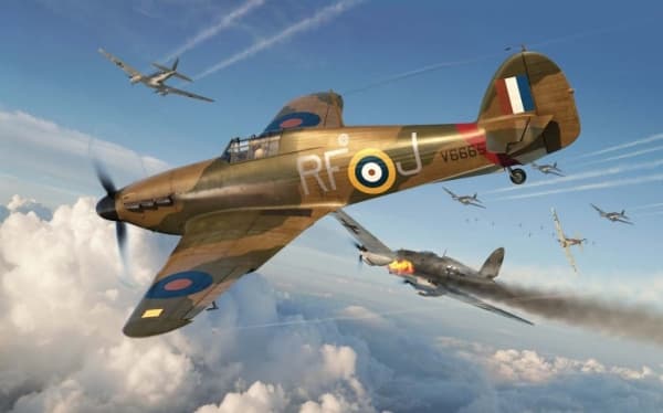 Airfix 21.A05127A, Flygmodell, Monteringssæt, 1:48, Hawker Hurricane Mk.1, 127 stk, 8 År