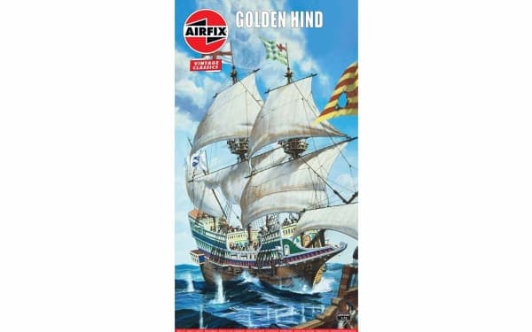 Airfix A09258V, Seilskutemodell, Monteringssett, 1:72, Golden Hind, Alle kjønn, Plast