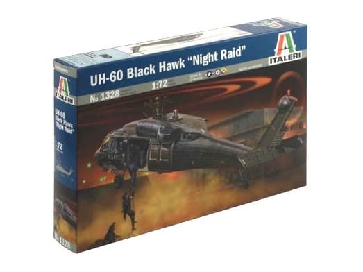 Italeri 1328, Rotorcraftmodell, Monteringssett, 1:72, UH - 60 Black Hawk, Luftfartøy til generelle formål, Flerfarget