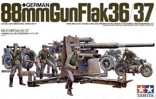 Tamiya - German 88mm Gun FlaK 36/37, 1/35, 35017