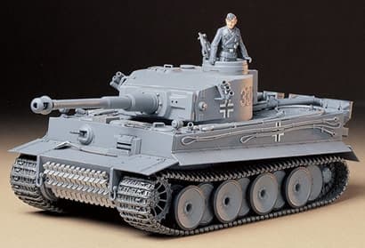 Tamiya German Tiger I Early Production, Tank model, Montert på forhånd, 1:35, Tiger I, Alle kjønn, Grå