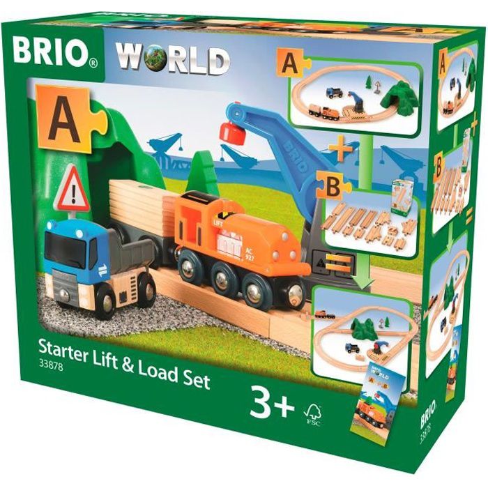 BRIO World - 33878 - Godstransportstartkrets - Träleksak