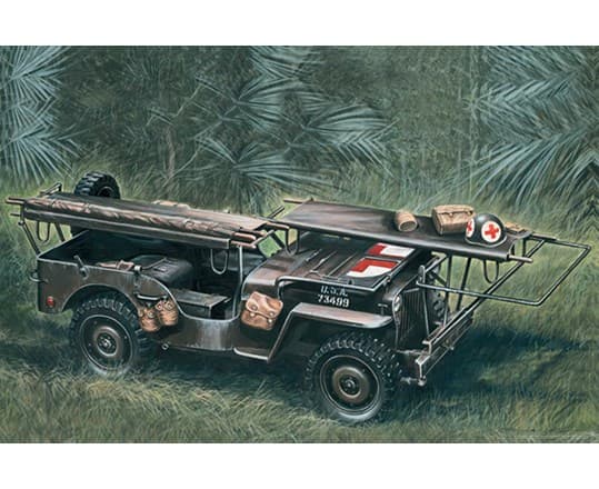 Italeri 326, 1:35, Monteringssett, Militært ingeniørkjøretøy, AMBULANCE JEEP, Alle kjønn, Plastikk