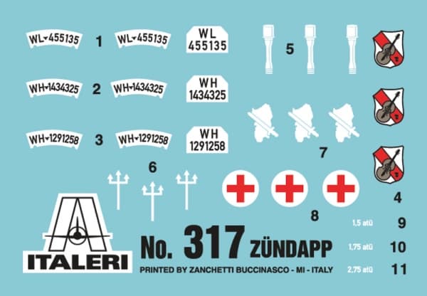 Italeri KS750, Motorsykkelmodell, Monteringssett, 1:35, Zündapp KS750, Alle kjønn, Plast