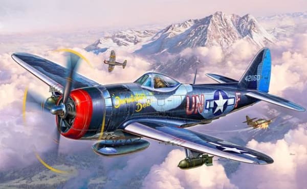 Revell P-47 M Thunderbolt, Flymodell med fastvinge, Monteringssett, 1:72, P-47 M Thunderbolt, Plast, Second World War
