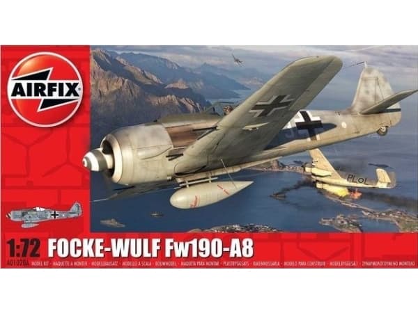 Airfix A01020A, Flymodell med fastvinge, Monteringssett, 1:72, Focke Wulf Fw190A-8, Alle kjønn, Plast