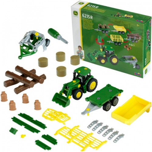 John Deere Traktor m. 4-i-1 Vagn