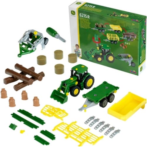 John Deere Traktor m. 4-i-1 Vagn