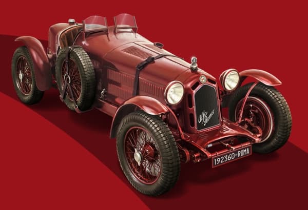 Italeri Alfa Romeo 8C 2300 Roadster, Roadster, Monteringssett, 1:12, Alfa Romeo 8C 2300, Alle kjønn, Kromfarget, Nylon, Plast, Gummi