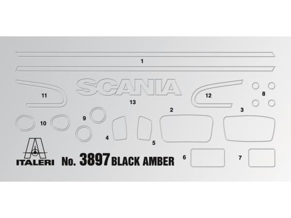 Italeri 3897, Truck/trailer, Monteringssett, 1:24, SCANIA R730, Flerfarget, Sverige