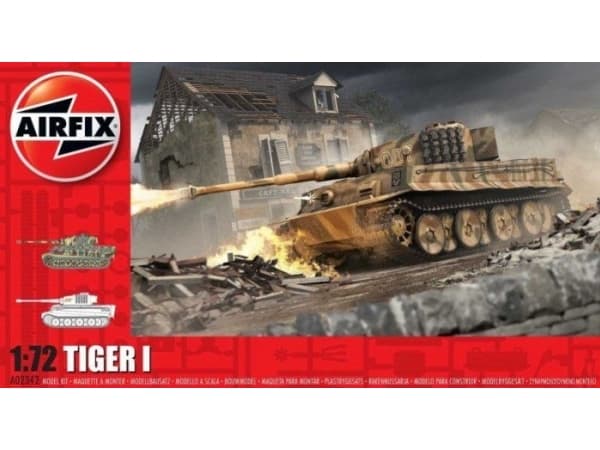 Airfix A02342, Tank model, Monteringssats, 1:72, Tiger-1, Alla, Plast