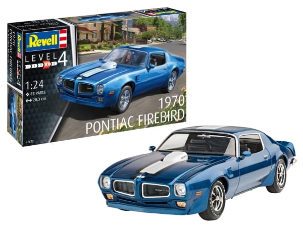 Revell 07672, Muskeliautomalli, Kokoamispakkaus, 1:24, Pontiac Firebird, Ei sukupuolirajoitusta, Muovi