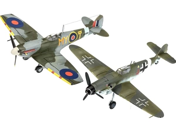 Vanerimalli 1:72 63710 Messerschmitt Bf109G-10 + Spitfire Mk.V Revell