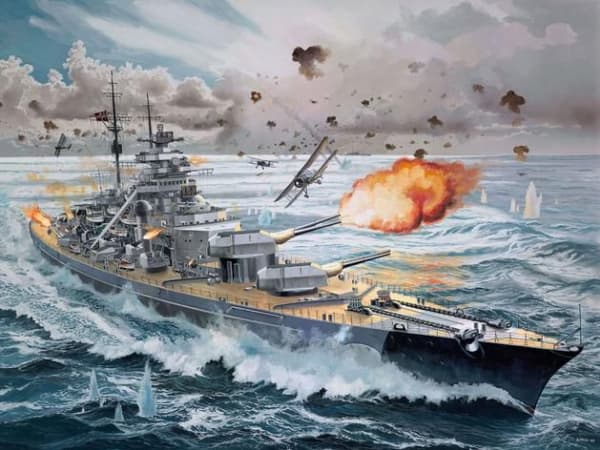 Revell Bismarck, Modellskepp, Monteringssats, 1:350, Bismarck, Alla, Plast