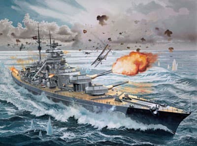 Revell Bismarck, Modellskepp, Monteringssats, 1:350, Bismarck, Alla, Plast