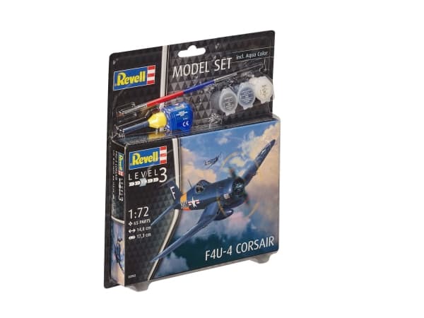 Revell 63955 - Modellsättning F4U-4 Corsair i skala 1:72, Modellsats, Tillbehör, 120 År