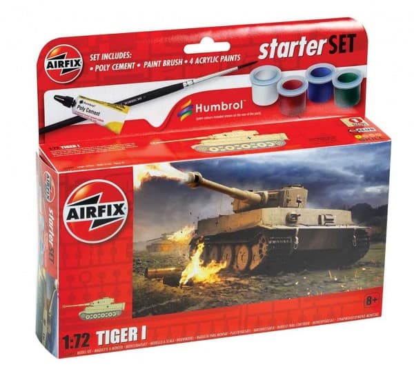 Airfix Small Beginners Set Tiger 1, Tank model, Monteringssett, 1:72, Tiger 1, Alle kjønn, Plast