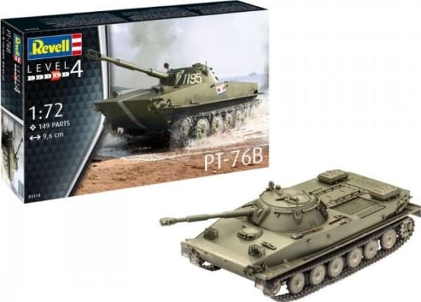 Revell Plastic model kit for assembly. PT-76B