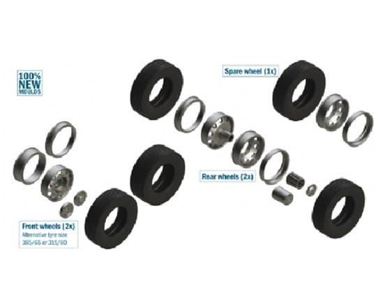 1:24 European tyres and rims Svart, Multifärg