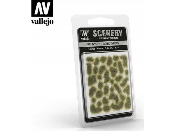 Vallejo Vallejo: Scenery - Wild Tuft - Mixed Green (6)x35