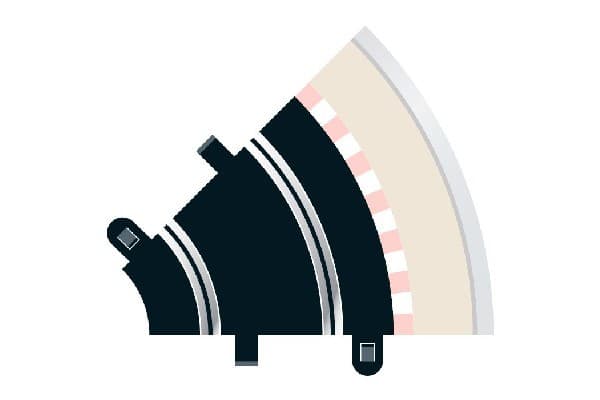 Rad 1 Inner curve 45° (2 per bag)