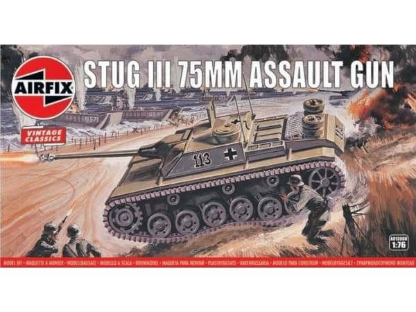 Airfix Plast modell Stug III 75 mm pansret pistol