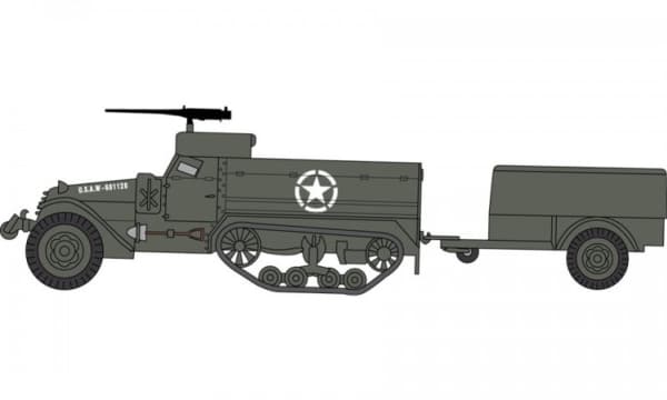 Airfix A02318V, Military truck model, Montert på forhånd, 1:76, M3 Half-Track, Hankjønn, Plast