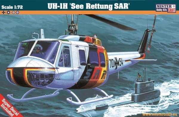 Olymp Aircraft UH-1H See Rettung SAR 1:72 D-81 helikoptermodell som ska limmas ihop