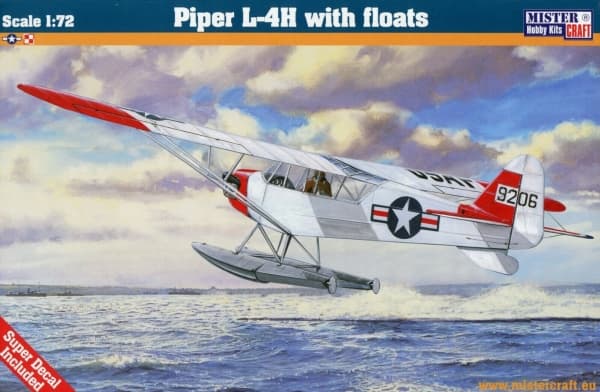 Olymp Aircraft Model samolotu do sklejania Piper L-4H with floats 1:72 D-254