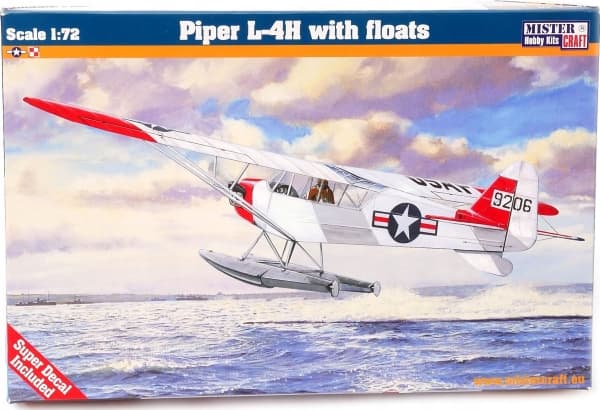 Olymp Aircraft Model samolotu do sklejania Piper L-4H with floats 1:72 D-254