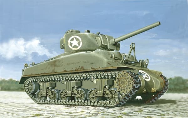 Italeri 7003, 1:72, Monteringssats, Sherman M4A1, Alla, Plast, Second World War