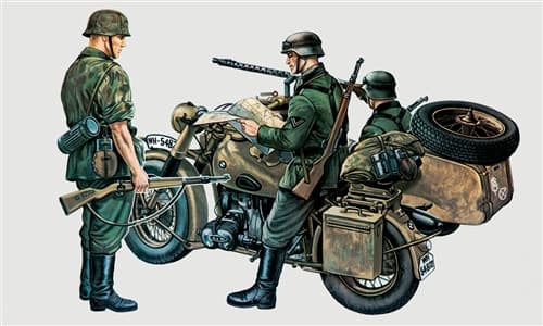 Italeri BMW R75, Motorsykkelmodell, Monteringssett, 1:35, BMW R75, Alle kjønn, Plast