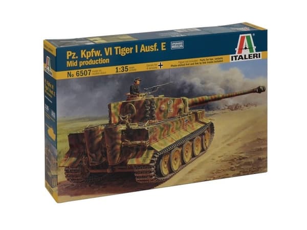 Italeri Pz.Kpfw.VI Tiger I Ausf.E, 1:35, Asennussarja, Panssarivaunu, Tiger I, Ethvert køn, Plast