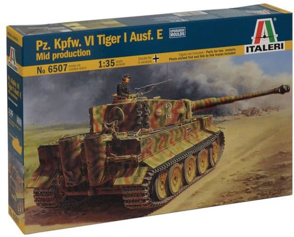 Italeri Pz.Kpfw.VI Tiger I Ausf.E, 1:35, Asennussarja, Panssarivaunu, Tiger I, Ethvert køn, Plast