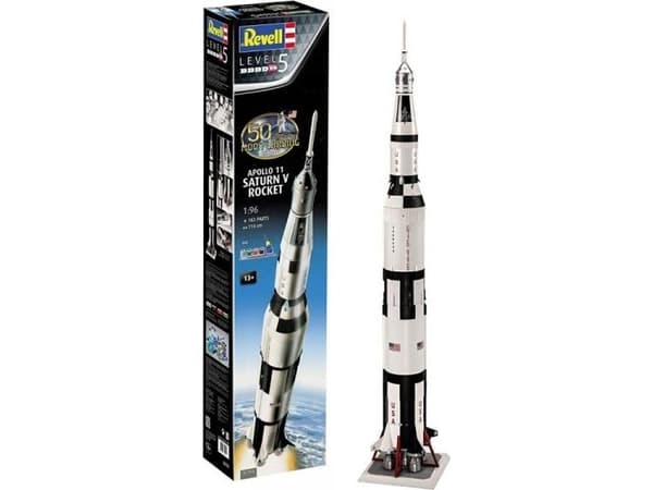 Revell 03704 Apollo 11 Saturn V -raketin avaruusaluksen mallisarja 1:96