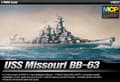 Miniatyrbilde 2 av 2: Academy BB-63 USS Missouri 1/700