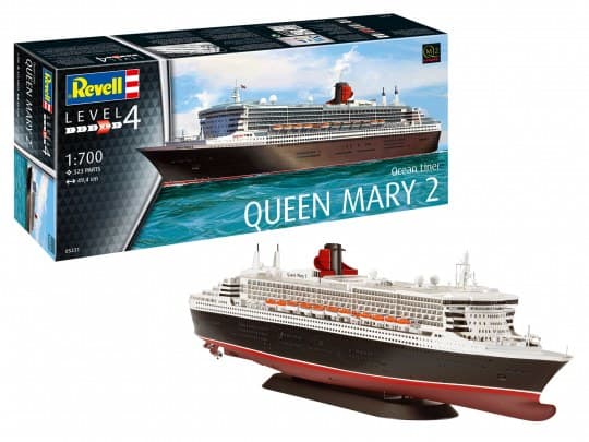 Revell Queen Mary 2, Passasjerskipsmodell, Monteringssett, 1:700, Queen Mary 2, Alle kjønn, 323 stykker