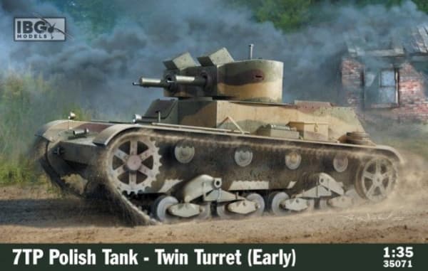 Model for gluing 7TP Polish Tank-Twin Turret Early Production