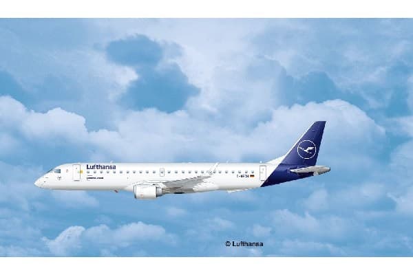 Revell 03883, Montert på forhånd, 1:144, Embraer 190 Lufthansa "New Livery", Alle kjønn, 55 stykker, 10 år