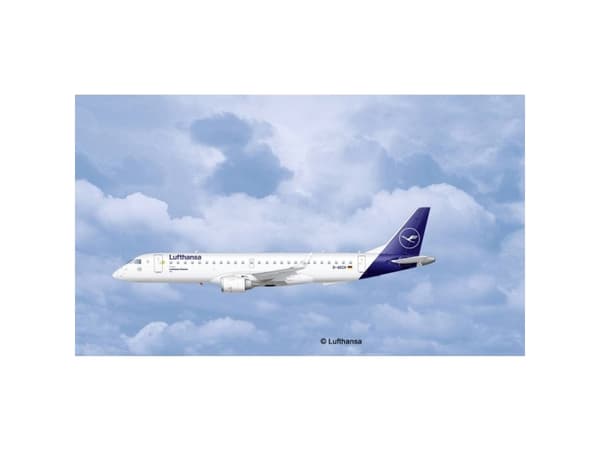 Revell 03883, Montert på forhånd, 1:144, Embraer 190 Lufthansa "New Livery", Alle kjønn, 55 stykker, 10 år