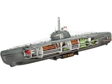 Revell U-Boot Typ XXI U 2540 &Interieur, Submarine model, Kokoamispakkaus, 1:144, U-Boot Typ XXI, Ei sukupuolirajoitusta, Muovi
