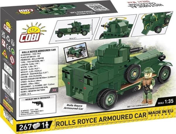 Cobi Klocki Historisk samling Rolls-Royce pansarbil 1920 Modell Mk I
