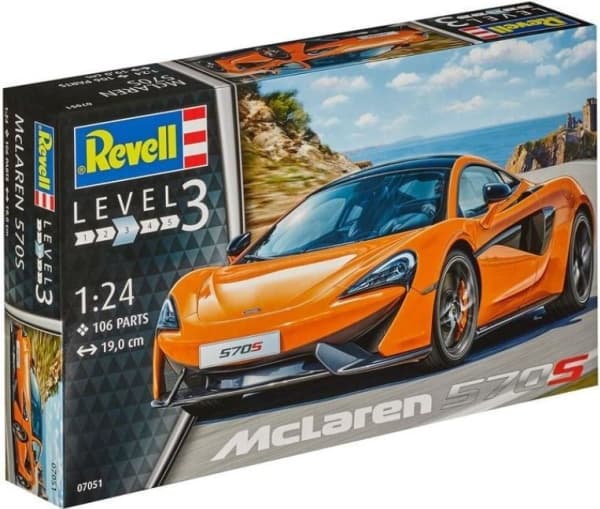 Revell McLaren 570S, Modellsportbil, Monteringssats, 1:24, Mc Laren 570s, Orange, Modell av landfordon