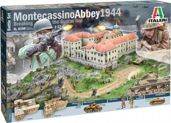 Italeri Model do sklejania Montecassino Abbey 1944 Breaking the Gus