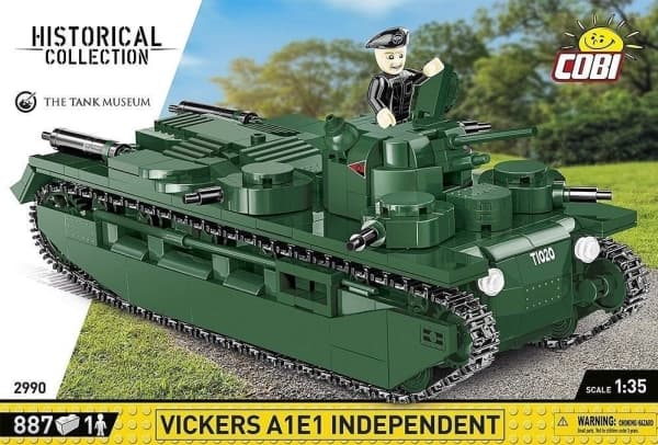 Cobi COBI 2990 Historical Collection Great War Brytyjski czołg Vickers A1E1 Independent 887 klocków