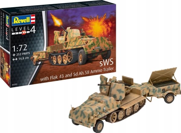 Revell Model plastikowy SWS W/Flak43 & SD AH58 Ammo Trailer