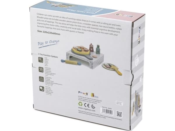 Viga Toys VIGA PolarB Pizzakokeovnstilbehør i tre