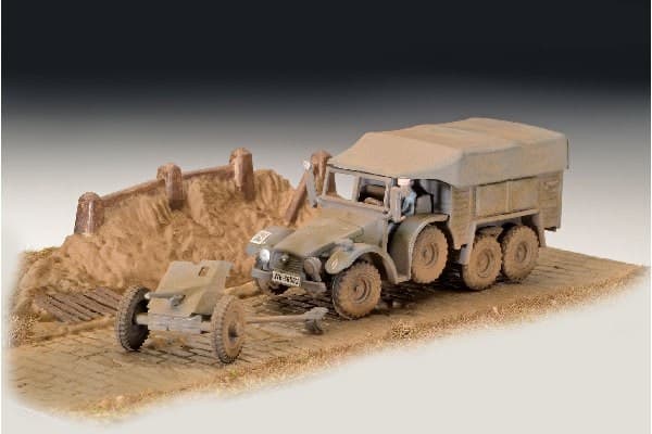 Krupp Protze KFZ 69 3,7cm pakilla 1:76