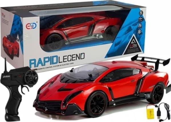 Lean Cars urheilu kauko-ohjattava auto 1:10 punainen R/C